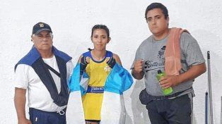 Peteco Franco, Alejandra Leiva y su hermano y entrenador Emiliano. &nbsp;La pugilista contó cómo salió adelante.&nbsp;