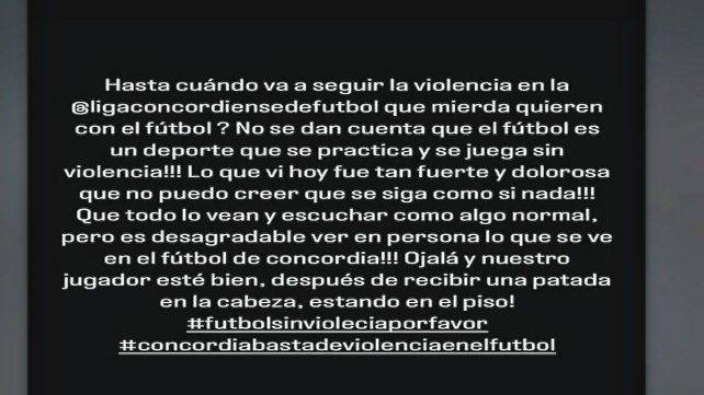 Gustavo Bou denunció violencia en un partido y la Liga Concordiense suspendió varios encuentros.