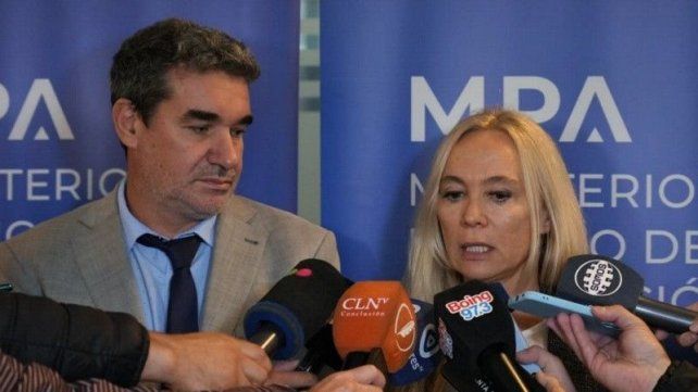 El fiscal regional Matías Merlo y la jefa del MPA