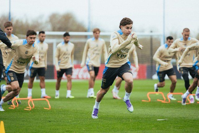 La Selección Argentina entrenó en el predio de Ezeiza.
