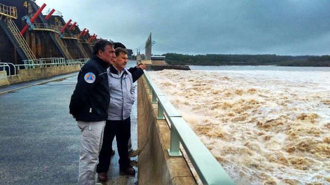 El funcionario observó la situación en Salto Grande.&nbsp;
