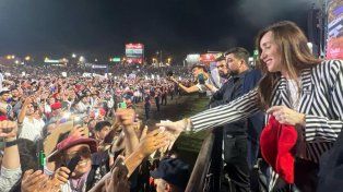 Victoria Villarruel pasó este viernes por la noche por el Festival de Jesús María.&nbsp;