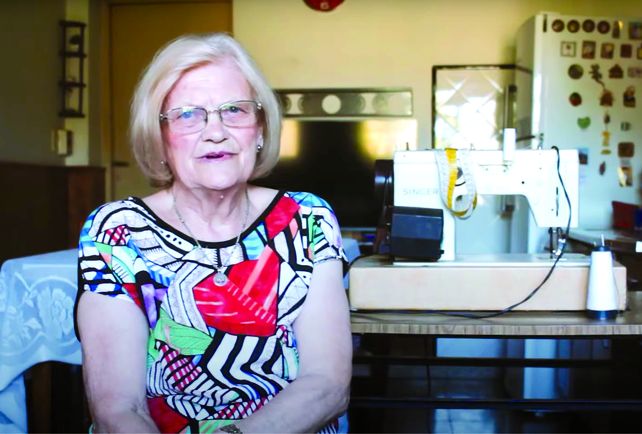 La modista Estela Tita Bustamante fue una de las protagonistas de los trabajos audiovisuales.