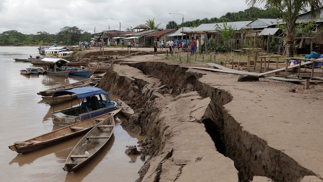 Yurimaguas. El terremoto afectó ayer la zona de Puerto Santa Gema.