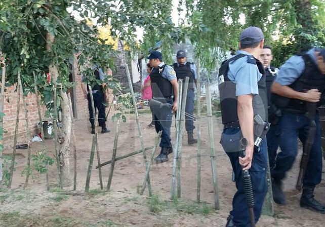 Durante el operativo realizado para dar con los detenidos en Santa Rosa de Calchines.