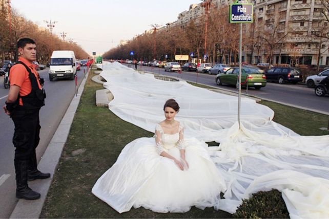 El vestido de novia más largo del mundo