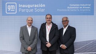 Inauguración. Claudio Vulcano, Carlos Pighin y José Cammilleri.