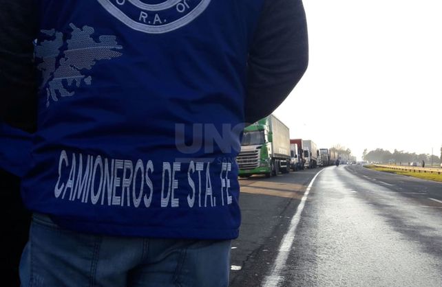 Imagen de la protesta de camioneros
