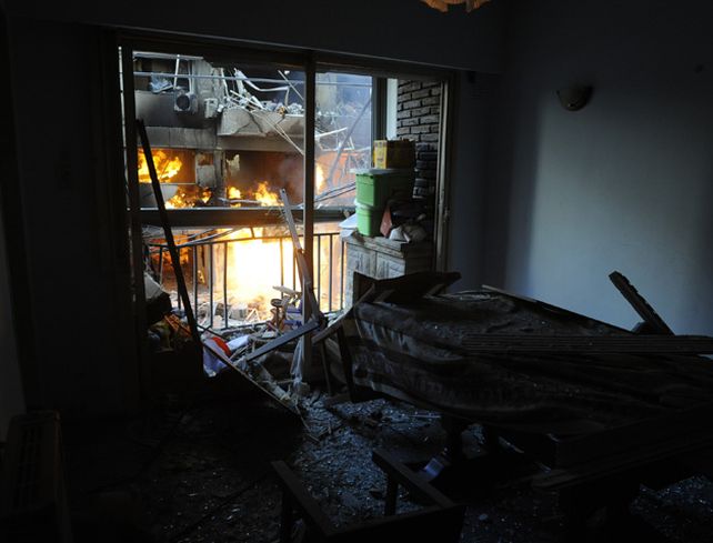 Impactantes imágenes de la terrible explosión del edificio en Rosario