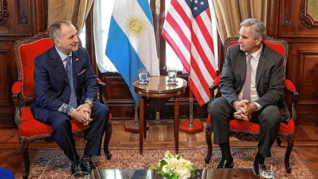 El Canciller Pablo Quirno recibió al nuevo Embajador de Estados Unidos