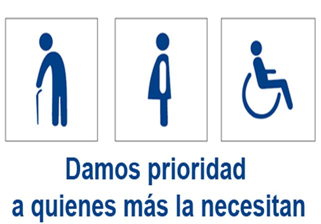 Por ley en la provincia, embarazadas, discapacitados y personas de la tercera edad, tendrán prioridad de atención