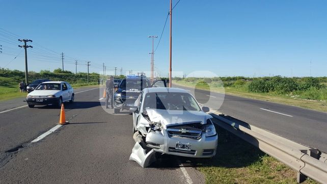 Desgracia con suerte: violento choque con un vuelco pero sin heridos graves
