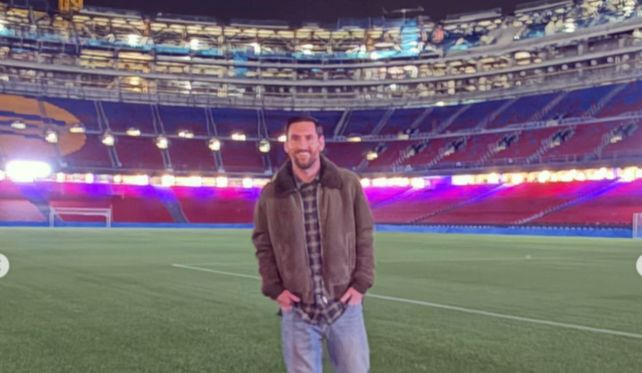 Lionel Messi en pleno terreno de juego