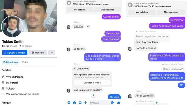 Las personas estafadas se presentan a reclamar los productos a una casa de familia