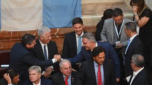 Gobernadores en la previa del discurso de Javer Milei.