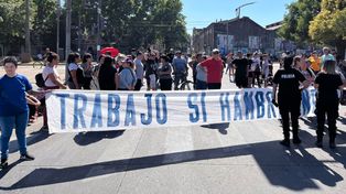La protesta en avenida Sabin y Juan José Paso se coordinó con cortes de tránsito.