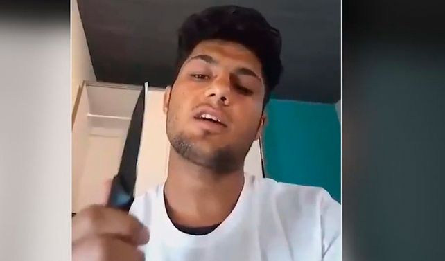El joven terrorista en la filmación.