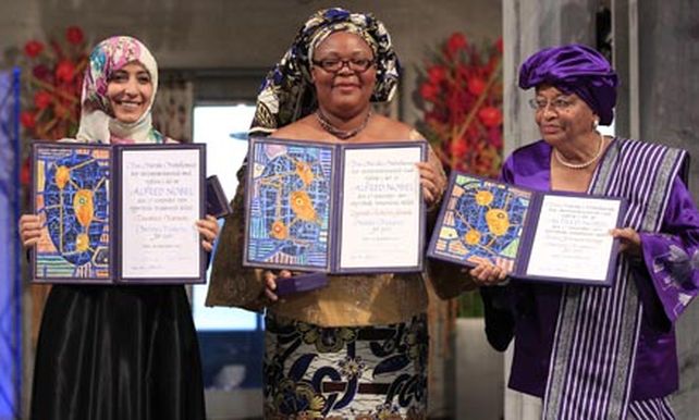 Por primera vez en la historia, tres mujeres reciben el Nobel de la paz