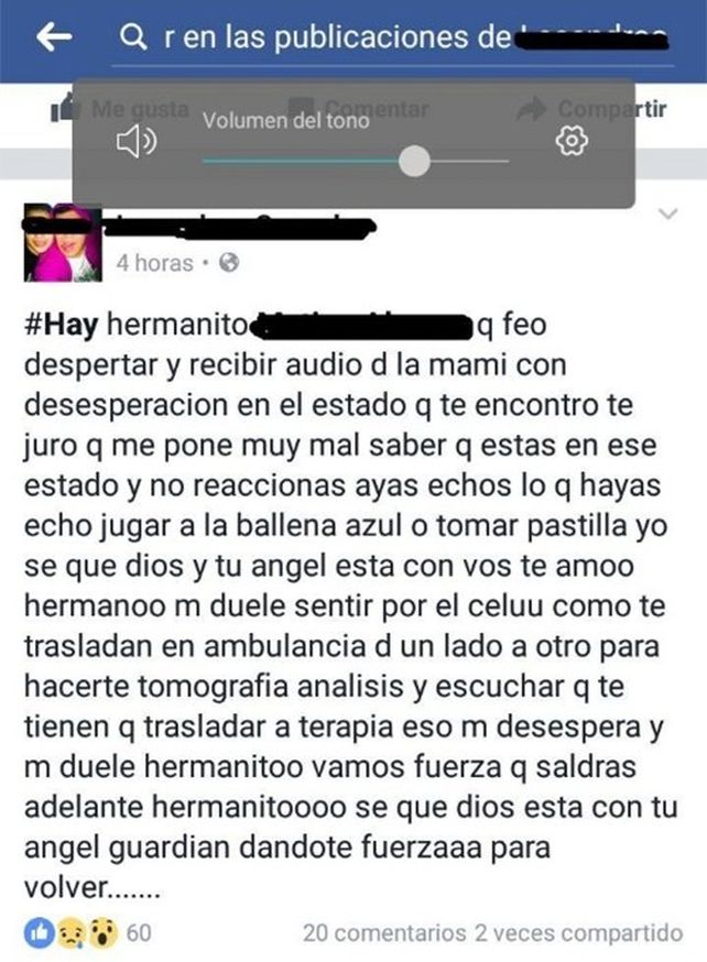 Primer caso argentino de la Ballena Azul: un nene pelea por su vida