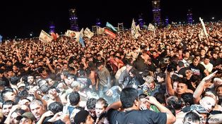 El momento de la avalancha fatal en el recital del Indio Solari