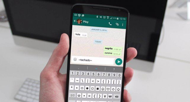 Cómo usar negrita, cursiva y tachado en WhatsApp