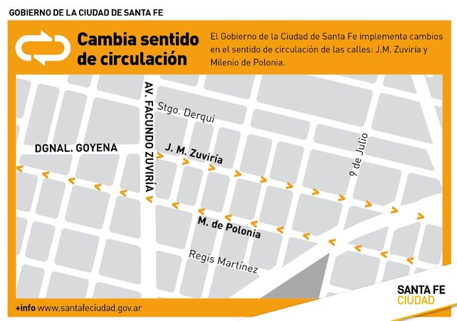 Desde el miércoles, cambia el sentido de dos calles en barrio Escalante