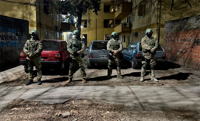 El despliegue de las fuerzas de seguridad.