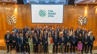 La delegación que está participando de una cumbre agroglobal en Brasilia.