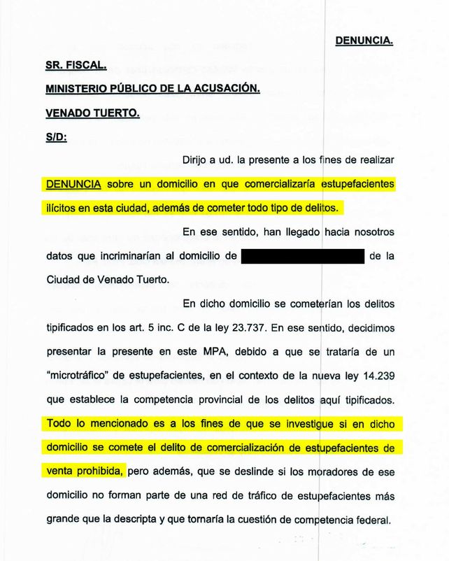 La senadora Di Gregorio denunció a un hombre que aterroriza al norte de Venado Tuerto