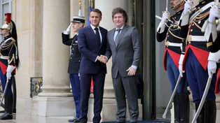 Milei recibió a Emmanuel Macron, presidente de Francia, en Casa Rosada