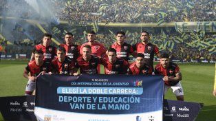 La formación de Newells en el clásico ante Central.
