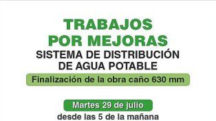 Finaliza la obra que optimizará el funcionamiento del sistema de alimentación de agua potable a la zona este.