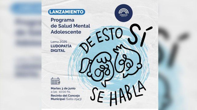 Salud Mental Adolescente: el Concejo Municipal presenta el programa De esto sí se habla
