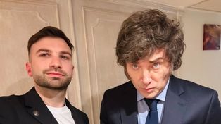 Mauricio Novelli, denunciado por la estafa cripto, en una de las tantas reuniones que mantuvo con el presidente Javier Milei.