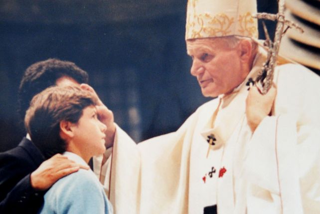 Mauro frente a Juan Pablo II