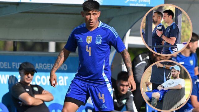 Orgullo de Unión: Vargas fue titular en la Sub 20 con la mirada de Scaloni y Messi