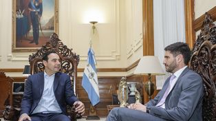 Valdés recibió a Pullaro en la Gobernación de Corrientes.
