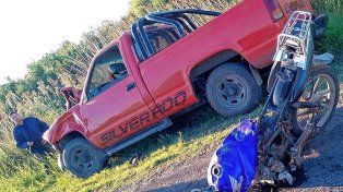 El accidente fue en un camino vecinal de Villa Alcaraz.