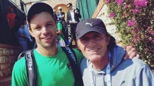 Horacio Zeballos junto a Guillermo Vilas en una foto histórica.