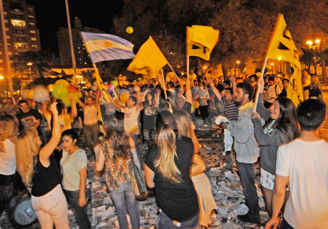 Santa Fe festejó el triunfo de Macri