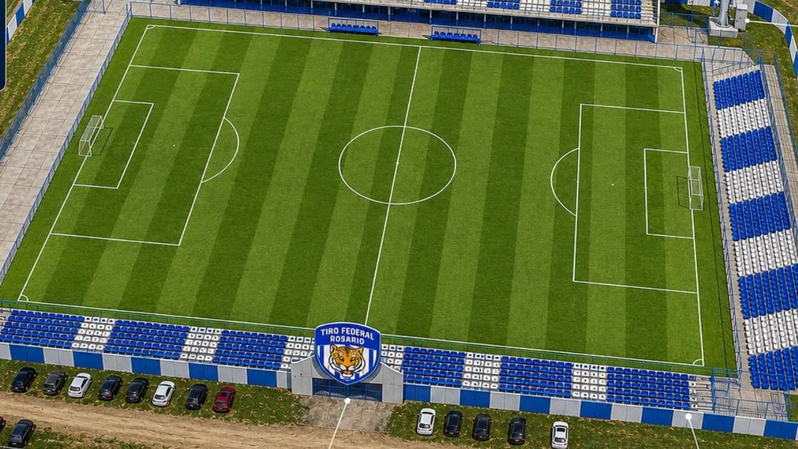 La maqueta del estadio de Tiro Federal que estará ubicado en la zona noroeste.
