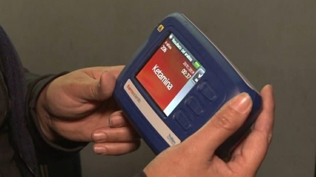 sintética. El dispositivo Trunarc arroja el nombre de la droga analizada.