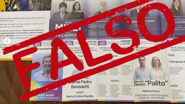 La Libertad Avanza denunció que Juntos por Entre Ríos entrega boletas falsas