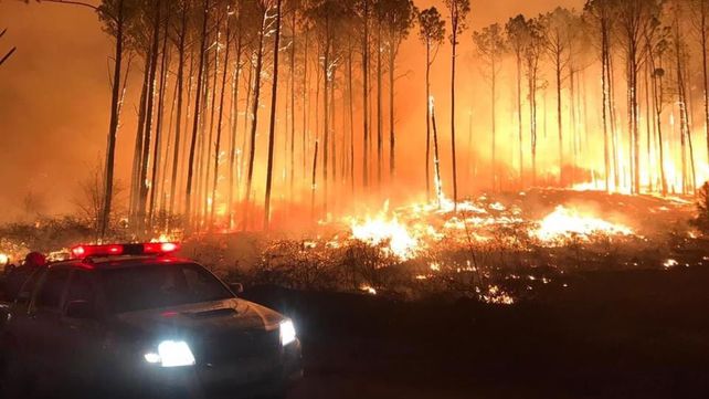 El peor incendio de la década que sufren las sierras de Córdoba