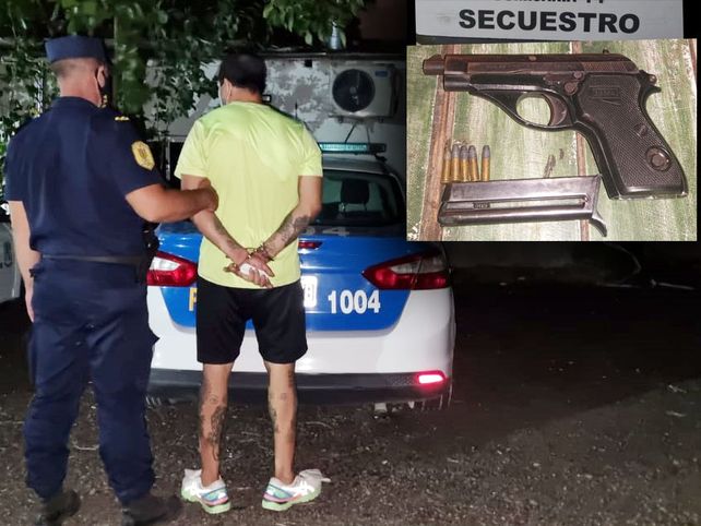 Amenazaba a su esposa e hijos con una pistola y dijo que quería matarse.