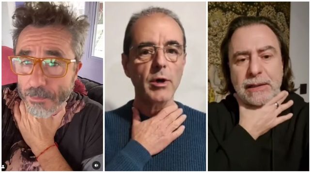 {altText(<p>Pablo Granados, Jorge Fandermole y Reynaldo Sietecase, en el video del colectivo #Mirá.</p>,Video: famosos denuncian los estragos que causan en Rosario los incendios en las islas de Entre Ríos)}