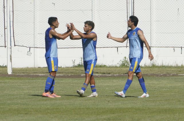 El festejo del gol canalla