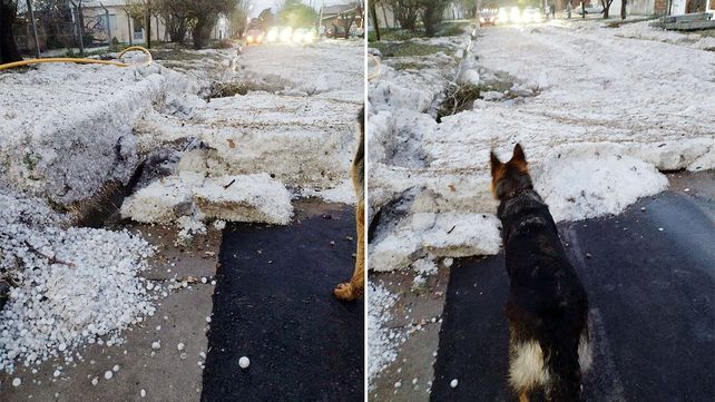 Fotos y videos registraron la caída de granizo.&nbsp;