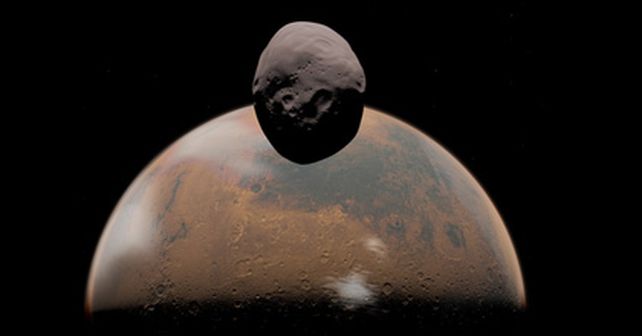 Sonda europea env&iacute;a im&aacute;genes &uacute;nicas de Phobos, una luna de Marte
