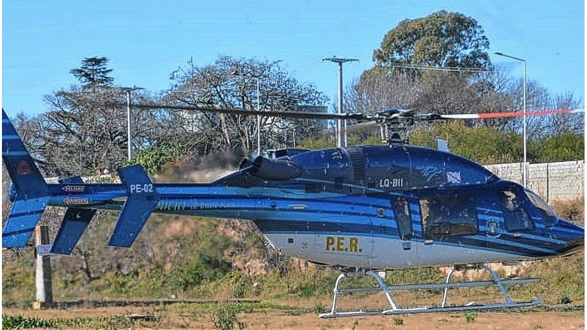 Mecánico del helicóptero de la Policía sufrió grave lesión